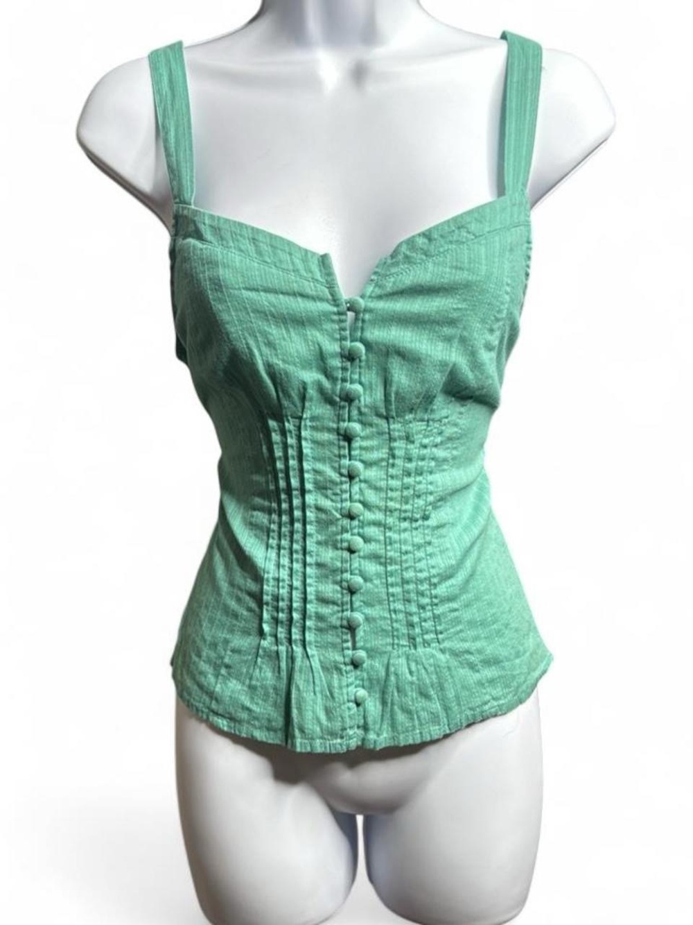 Y2K guess button corset tank top